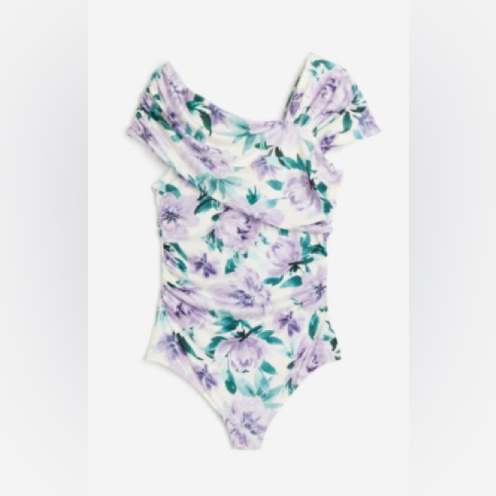 Plus size gathered thong bodysuit
